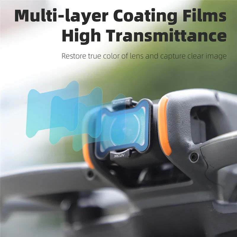 ABDE-SUNNYLIFE para dji avata 2 kit de filtro nd filtro mcuv 6 peças filtro ultraleve para dji avata 2 acessórios