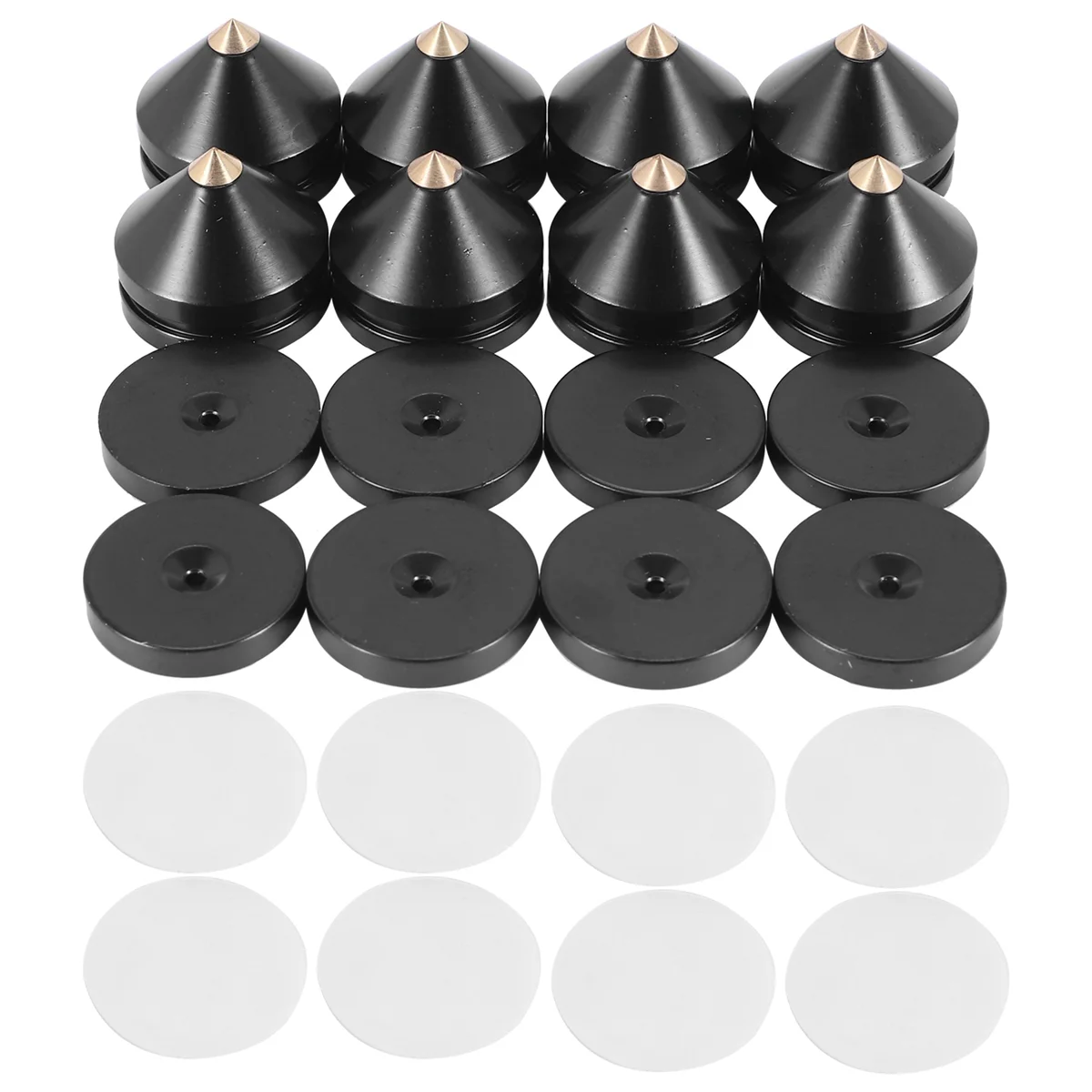 8Sets Speaker Stand Feet Foot Pad Aluminium Alloy Metal (NOT Natural Wood ) Spikes Cone Floor Foot Nail M23X20