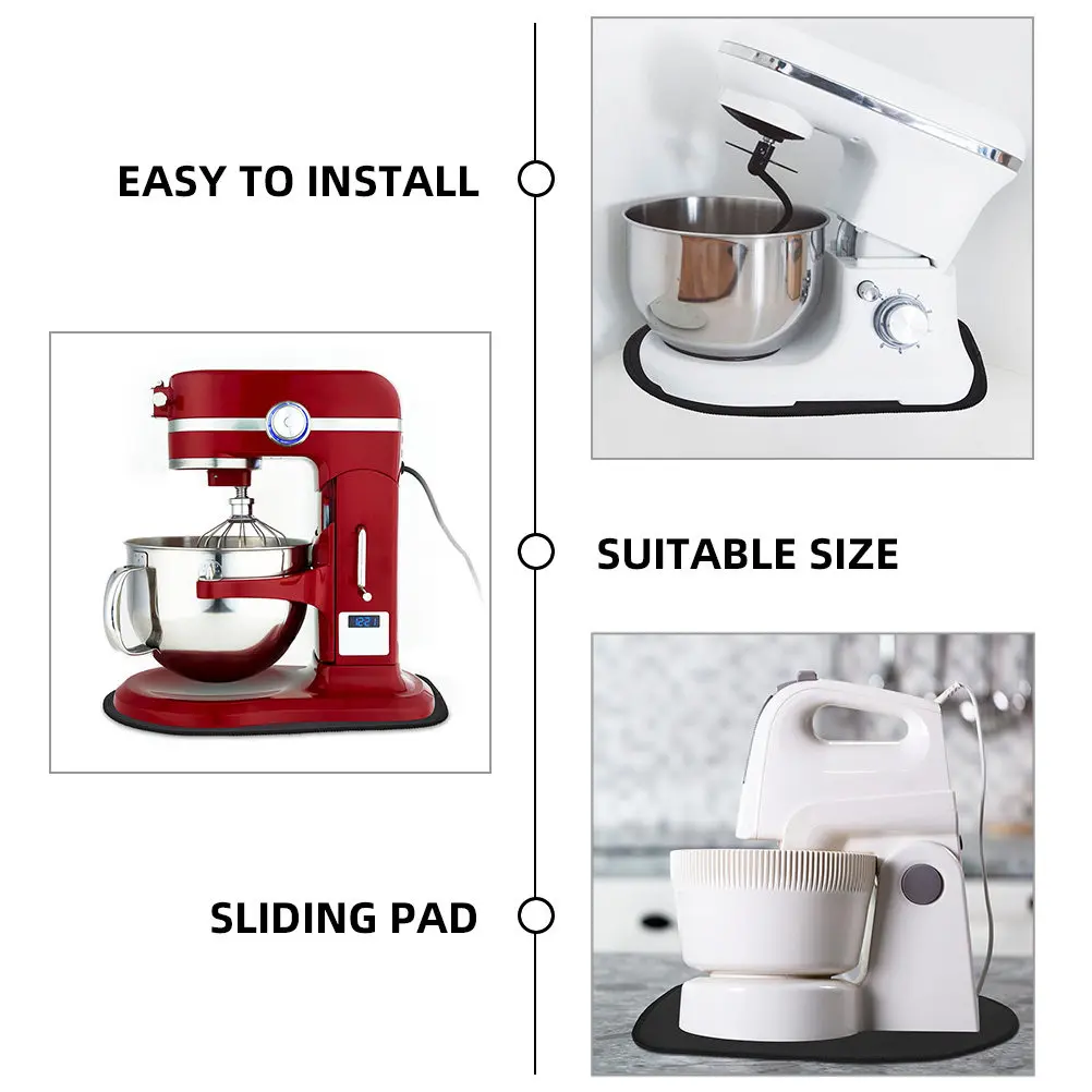 2Pcs Mixer Non Slip Pads Sliding Mats Kitchen Stand Mixer Slider Mat Compatible 45L 5L Rubber Mover Mat Kitchen Accessories