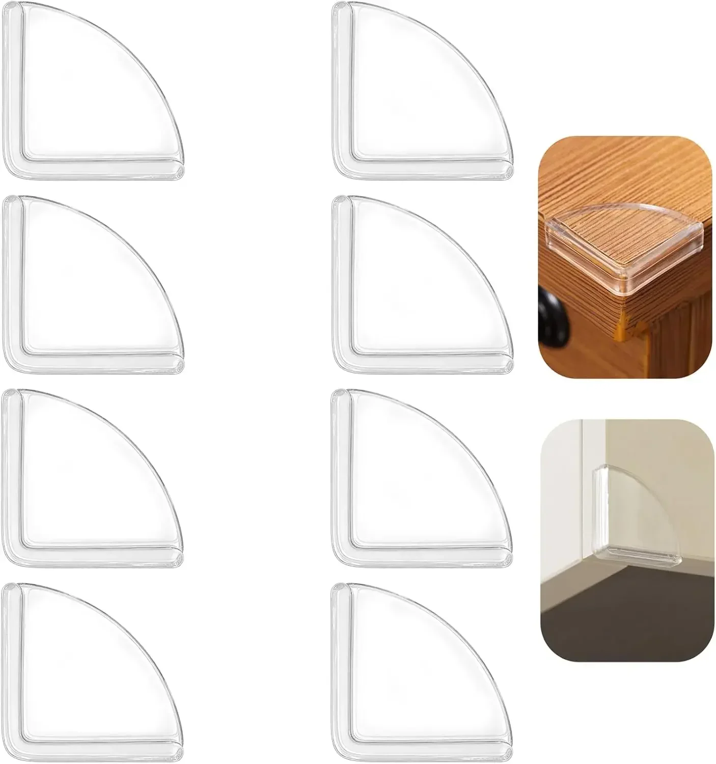 

Table Corner Guards, Clear Edge Protectors for Furniture, Anti-Collision Bumpers for Table, Cabinet, Window Corners – 8pcs