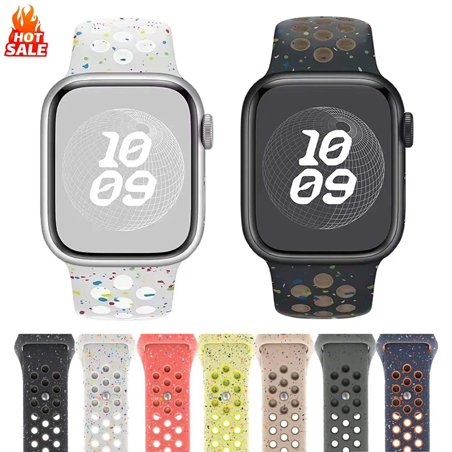 Silicone Watch Strap For Apple Ultra 2 3 49mm Sports Band iWatch Series 11 10 9 8 SE 7 6 46mm 42mm 45mm 44mm 41mm 40mm Bracelet