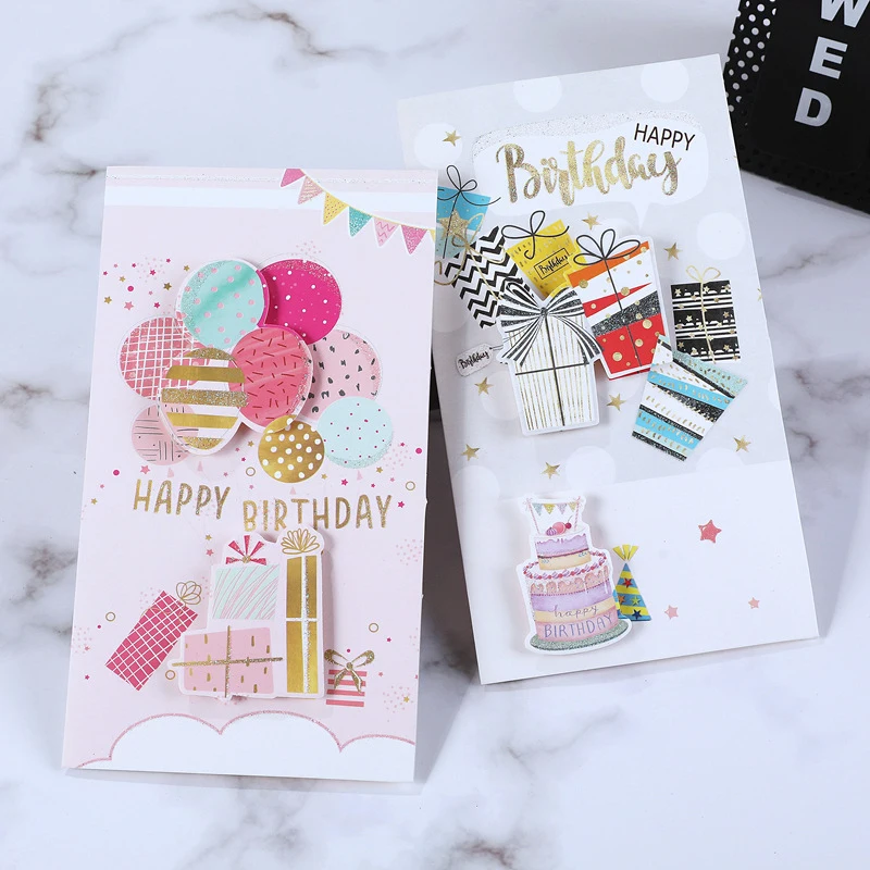 バCC55 Parque8 Stück/Set, 3D-Grußkarten zum Geburtstag mit Umschlägen, Grußkarten, Weihnachtsgrußkarten, Segensgrußkarten – Detail 3