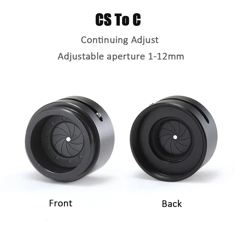 1 PCS Adjustable Aperture Module Camera Lens Transfer Ring Mouth M42 CS/C Input Quantity Modified Mirror Aperture