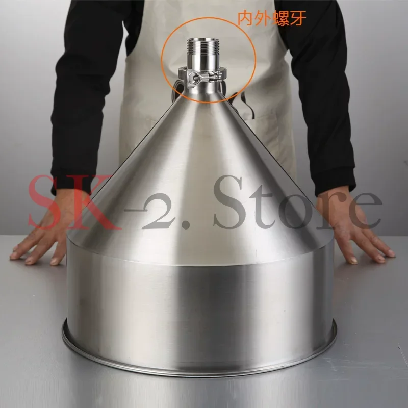 304 Stainless Steel Funnel Paste Liquid Cylinder, Filling Machine Food Machinery 316 Hopper