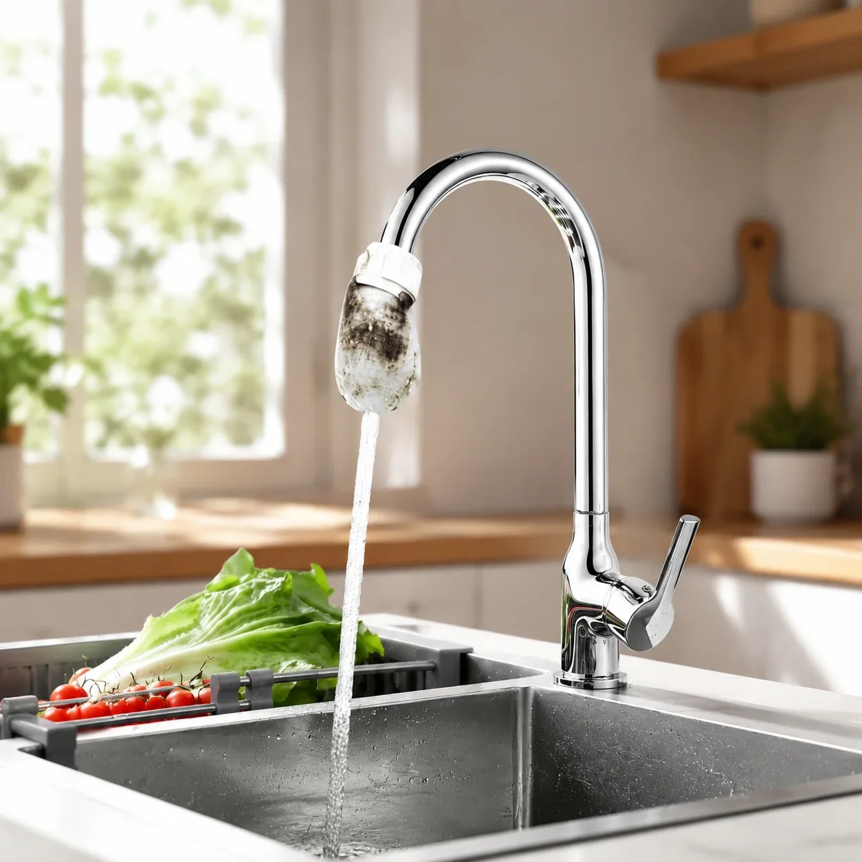 Sediment-Filtering Faucet Filter Bag High-Density Fiber for Kitchen Sinks Rust Removal Washable Universal Water Purifier