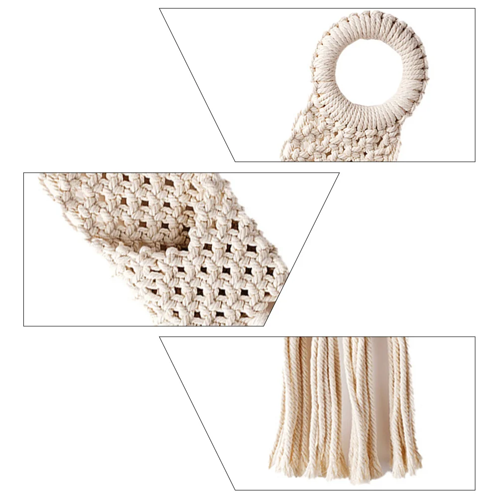 Door Knob Tapestry Woven Cotton Thread Wall Hanging Storage For Keys Phones Earphones Home Decoration Bedroom Living Room Office