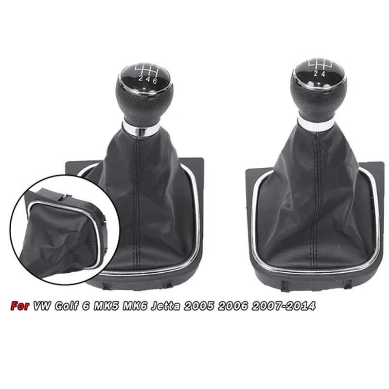 

5/6 Speed Integrated Gear Shift Knob & Dust Boot for VW Golf 6 MK5 MK6 Jetta 2005-2014 - Transmission Lever, Durable Accessories
