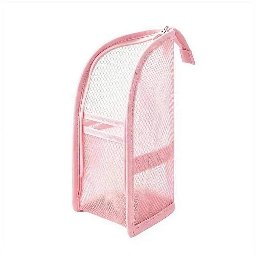 Netz-Reise-Toilettentasche Tragbare Zahnbürsten- und Kosmetikorganizer Make-up-Pinsel Aufbewahrungsbeutel Badezimmer-Waschbeutel – Detail 2
