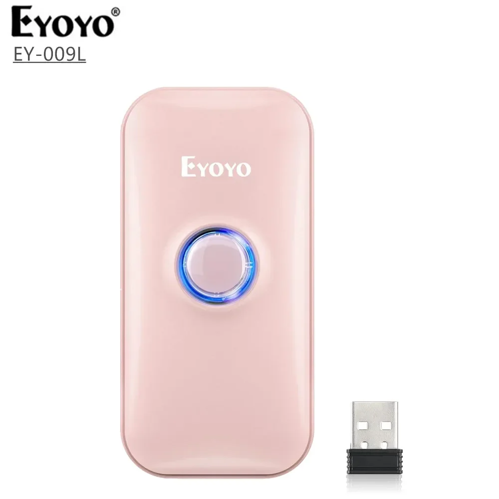 Eyoyo Mini 1D Bluetooth Barcode Scanner 3-in-1 Bluetooth 2.4G Wireless Barcode Reader Portable Bar Code Laser Scanner