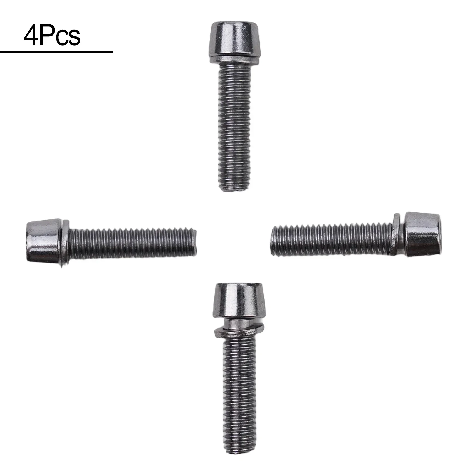 4Pcs M5 M6ร20mm Bicycle Handlebar Screw Colorful Steel MTB Bike Handle Bar Stem Riser Screw Bike Bicycle Screw Accessories