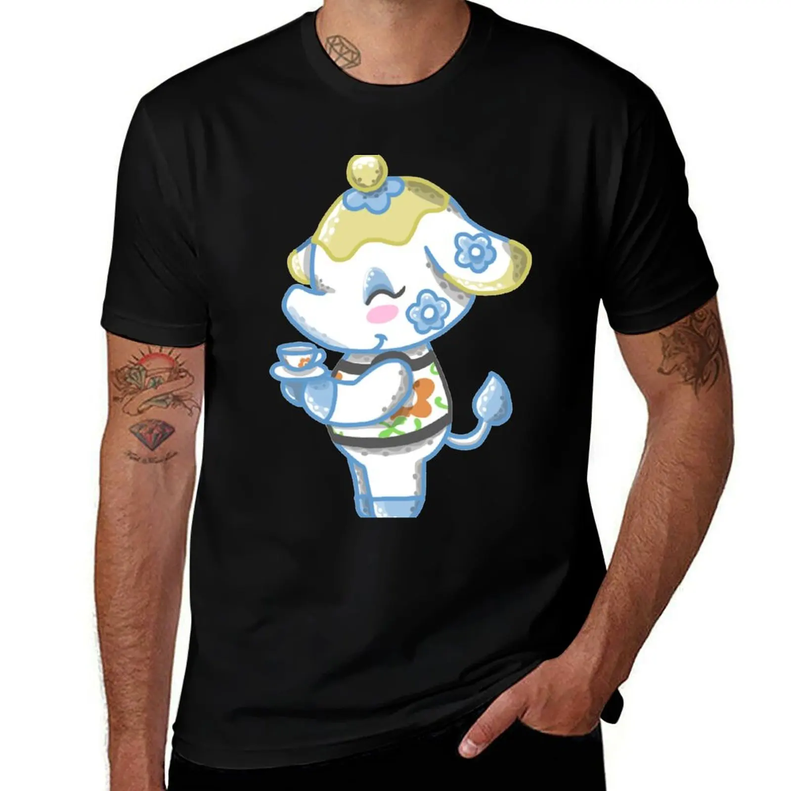 

Tia tea villager T-Shirt t shirt man luxury cotton t shirt pack anime t shirts oversize T-Shirt