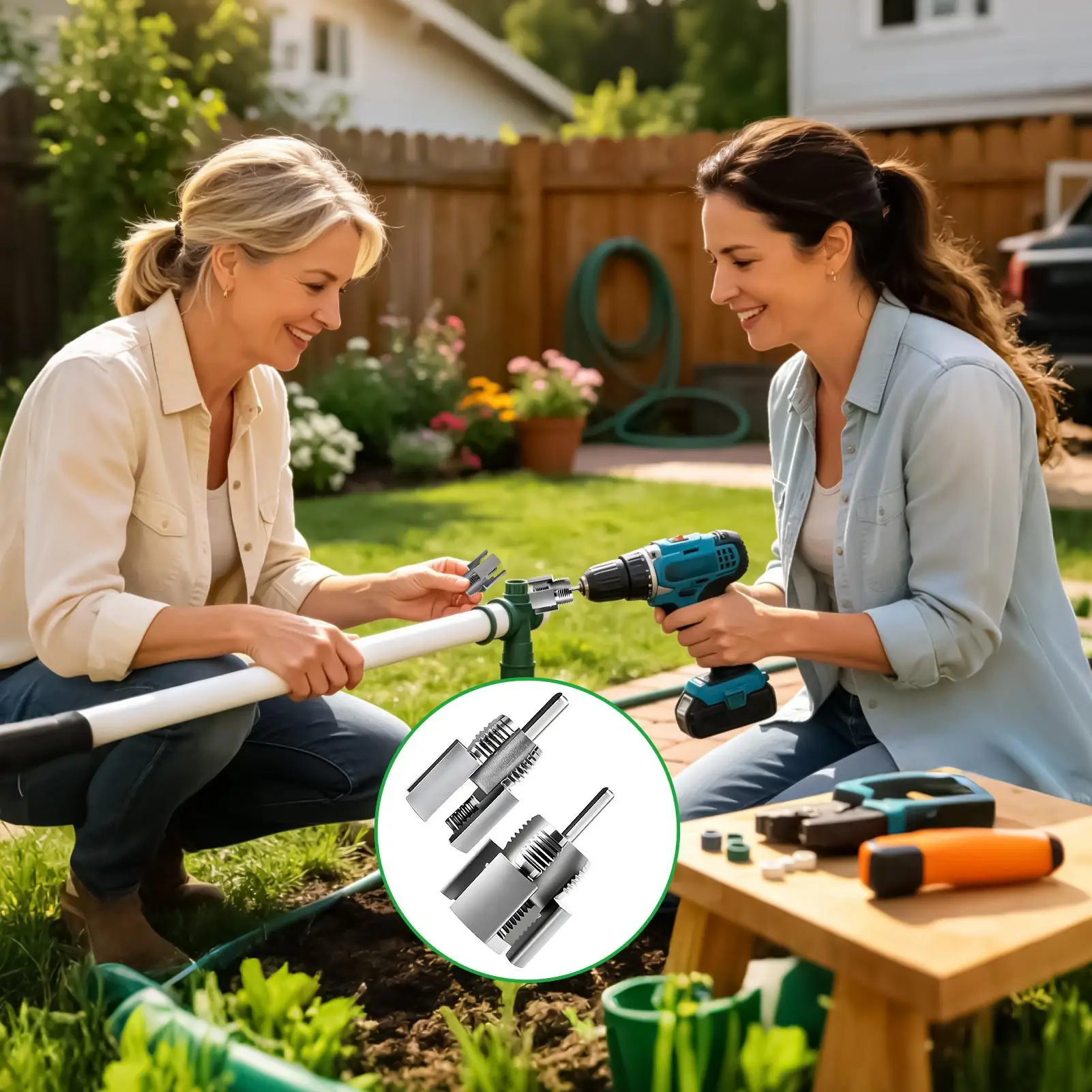 Pipe Thread Cutter Multi-Size Internal/External Universal Heavy-Duty Pipe Thread Cutter Plumbing Tool For Workshop Garage