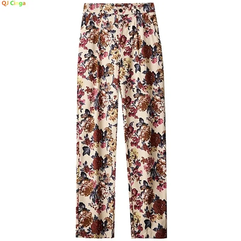 

Men's Red Printed Suit Pants, Black Fashionable Casual Cotton Trousers, Available in Blue or Beige. New 2027