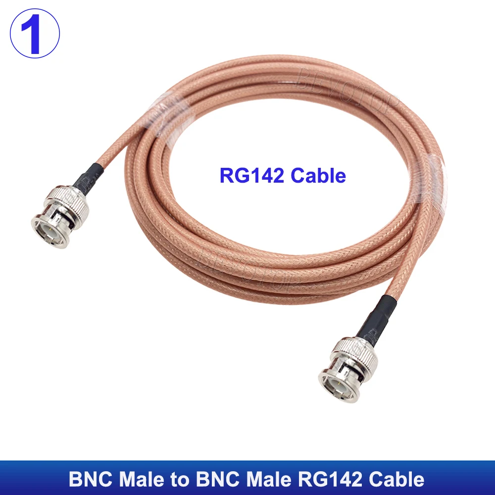 1Pcs RG142 BNC Male to BNC Male/Female Connector Double Shielded High Quality Low Loss BNC RG-142 50-3 Ohm RF Coaxial Cable