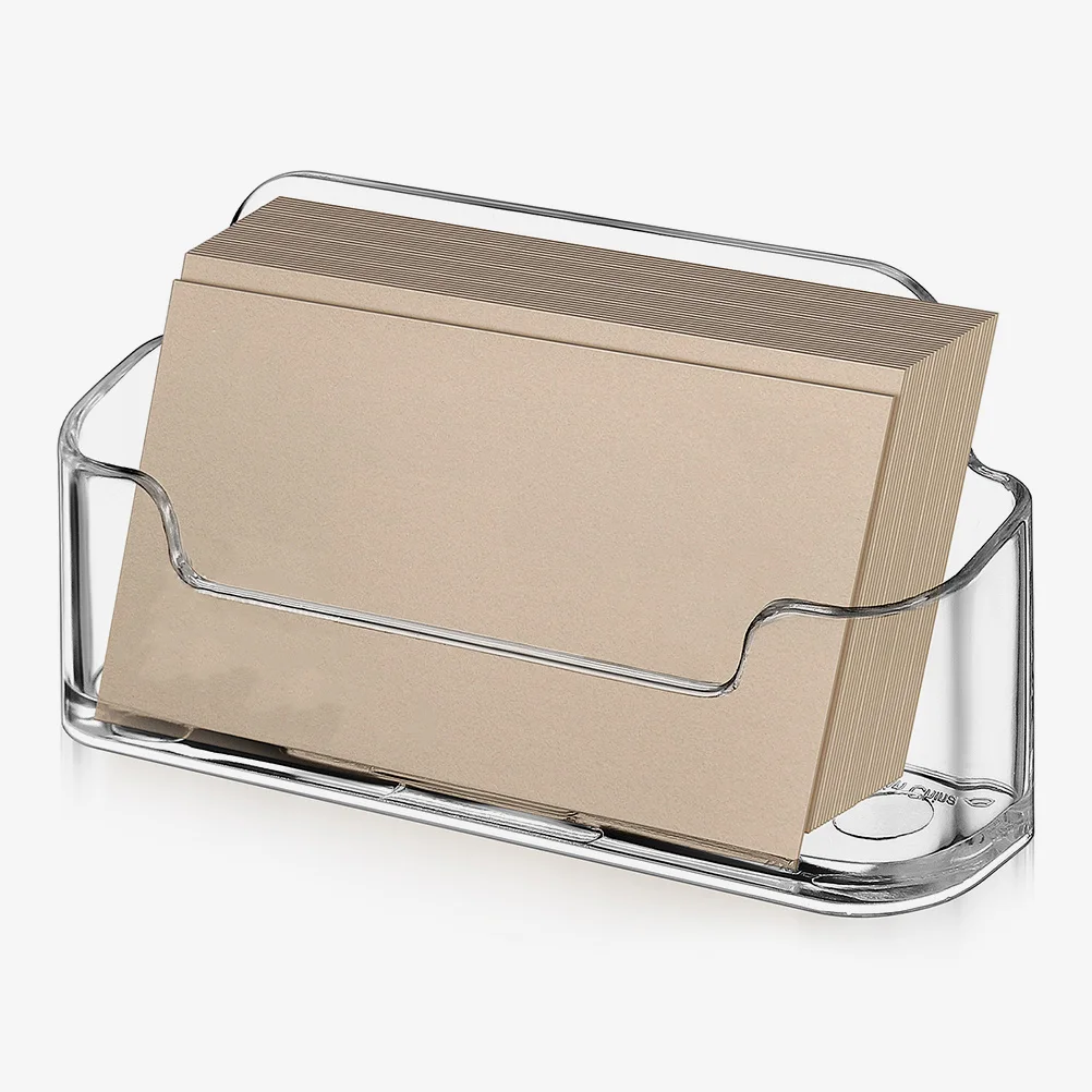 

4Pcs Transparent Acrylic Business Card Holders Organizer Display Stand Name Card Storage Box Desk Office Name Cards Holder