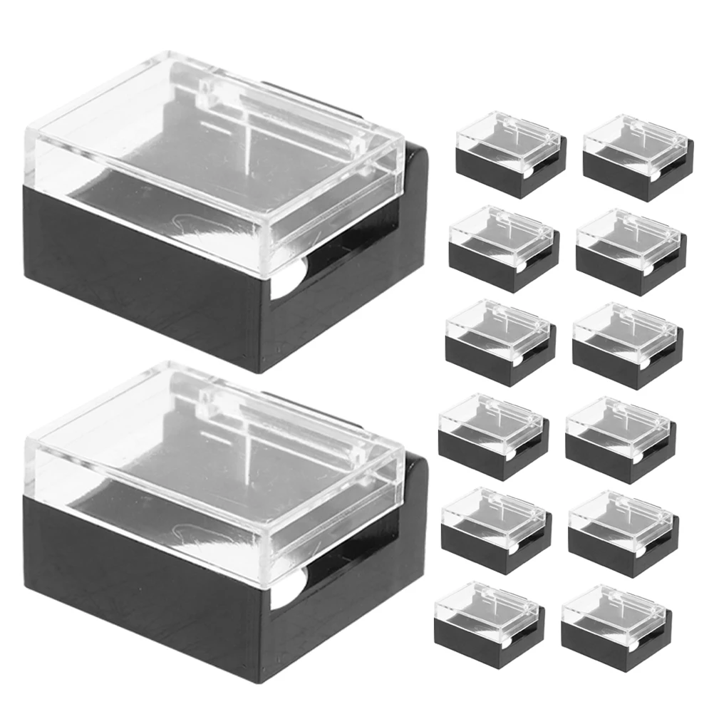 

20pcs Button Cover 16mm Hole Transparent Waterproof Protection Switch Guard for PC Home Office Use