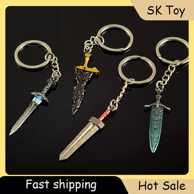 

6cm/2.36inch ER Ring Keychain Pendant Damascus Greatsword,Maliketh's Black Blade,Moonlight Greatsword Game Knife Accessories