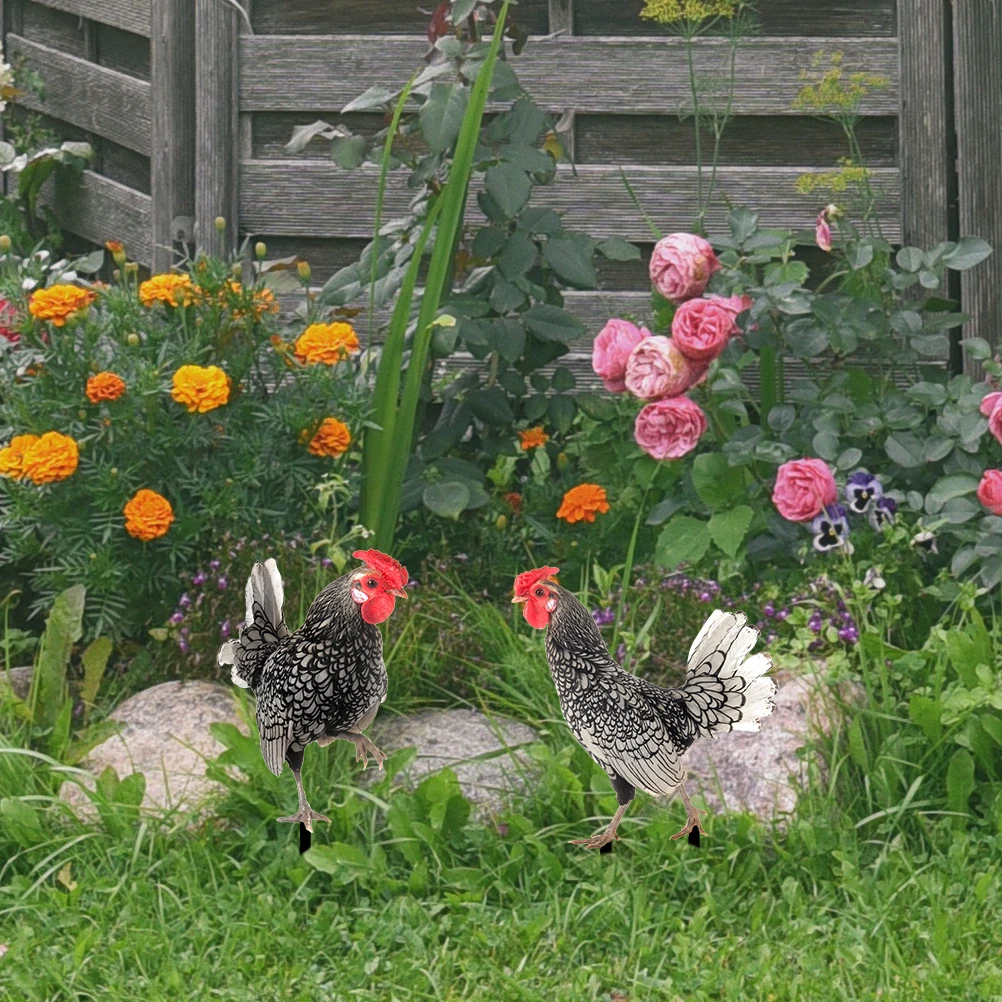

Acrylic Garden Decoration Chicken Yard Sign Stake Lawn nament Pheasant Art Gardening Accessories Lightweight