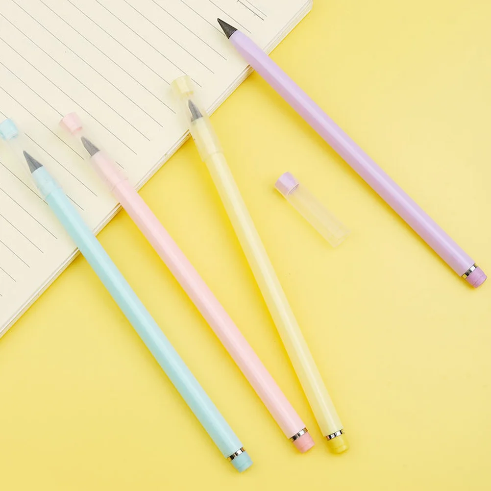 12 قطعة من أقلام الرصاص للطلاب قابلة لإعادة الاستخدام للأطفال بدون حبر قابل للمسح بدون حبر شحذ بلاستيكي دائم