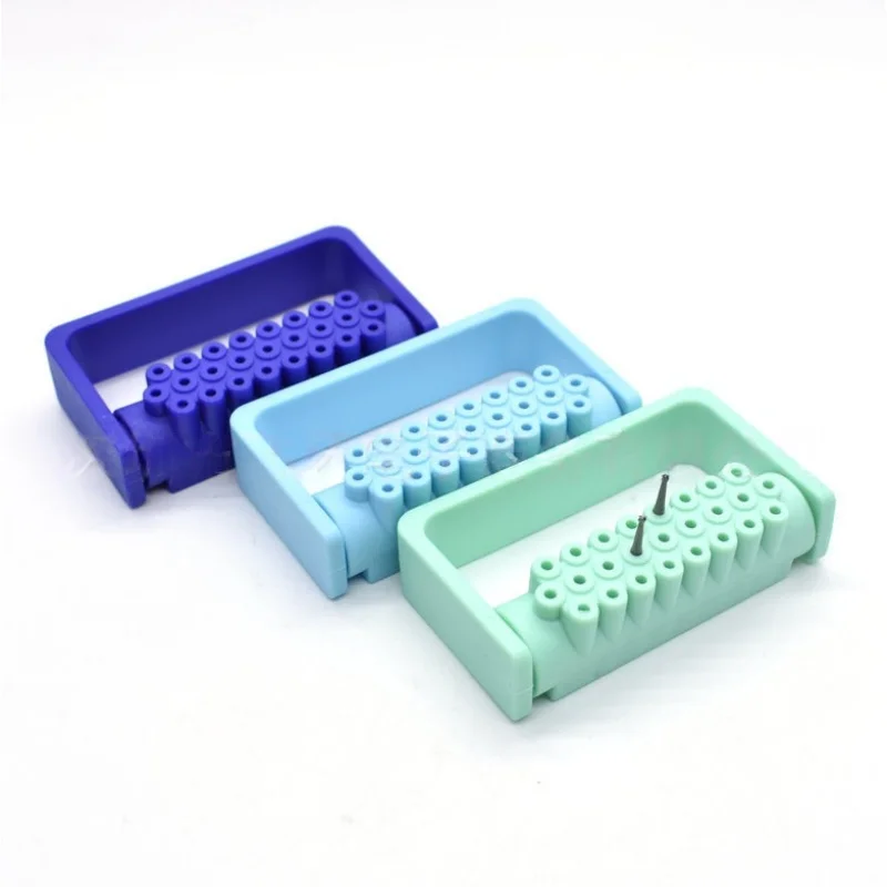 3Pcs 25 Holes Dental FG Bur Holder Dentistry Burs Blocks Autoclavable Disinfection Holder Sterilizer For Hight Speed Bur