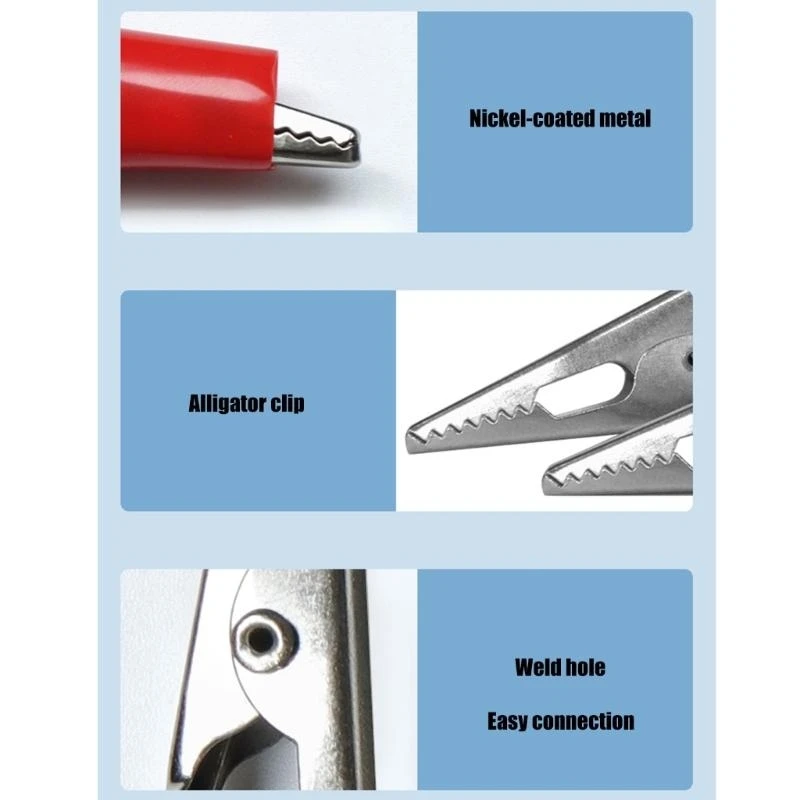 W89C التماسيح مقطع اختبار كهربائي الرصاص مقطع كهربائي القفز سلك مقطع الطاقة