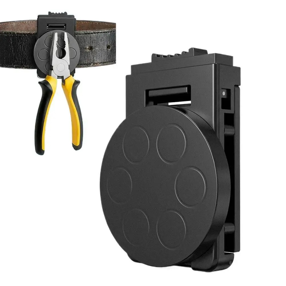 Non-Slip Tool Holster Belt Clip High Quality Metal Quick Access Magnetic Tool Holder Detachable Adjustable Belt Buckle 1PCS