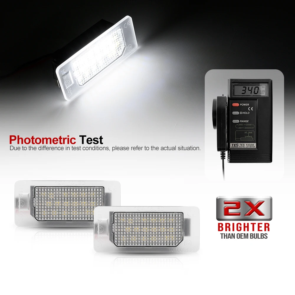 For Fiat 500X 2014 2015 2016 2017 2018 2019 2020 2021 2022 White SMD Canbus Rear Led License Plate Lights Auto Parking Tag Lamp image 3