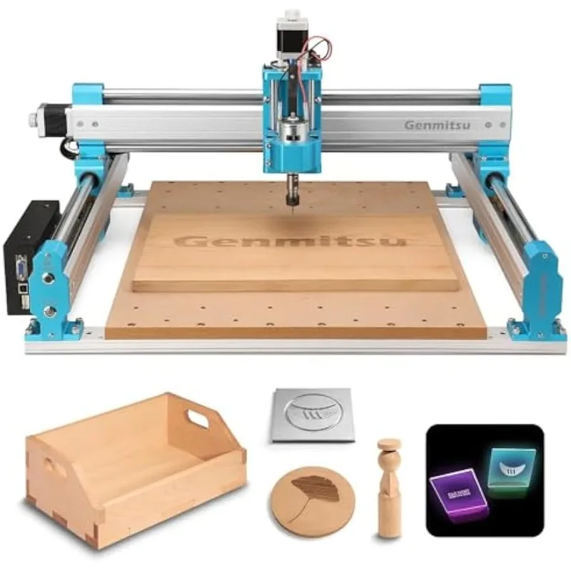 Genmitsu CNC Router Machine 4040-PRO for Woodworking Metal Acrylic MDF Nylon Cutting Milling, 3 Axis CNC Engraving Machine