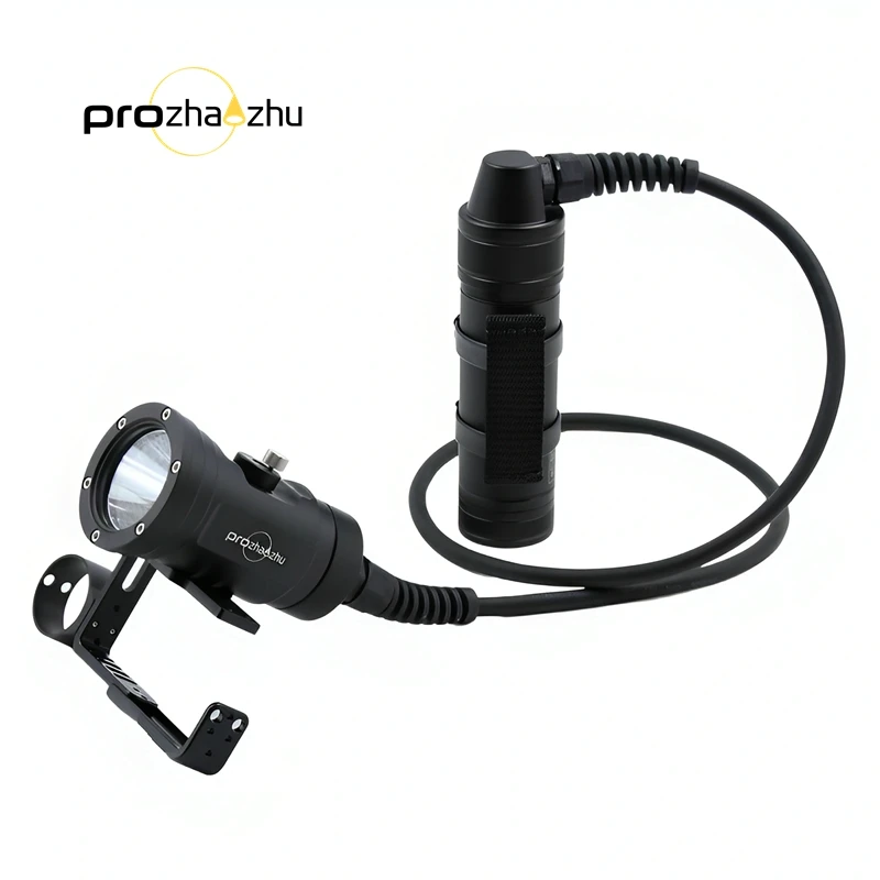 Wholesale PROZHAOZHU 6000LM SBT90 Sidemount Canister Diving Lamp IP68 150M Rechargeable Lithium-Ion High-Medium-Low Mode Light