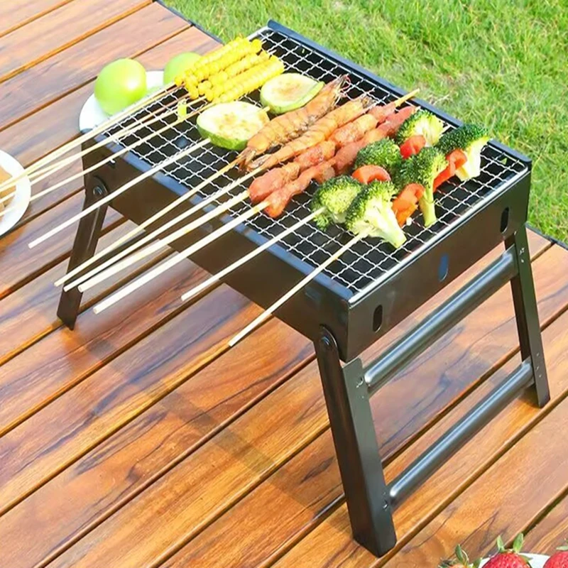 

Multifunctional Barbecue Grill Outdoor Stainless Steel Barbecue Grill Portable Folding Barbecue Grill Household CharCoal Stove