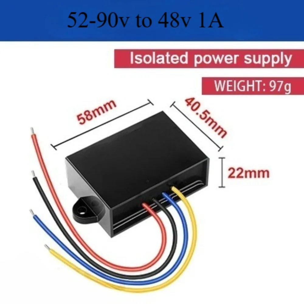 52-90v to 48v 1A 2A 4A 6A 10A DC DC Converter Step Down Buck Automotive Regulator Voltage Regulator For Car Device Efficiency