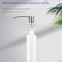 Kitchen Sink Countertop Press Pump Apparatus 350 Ml Stainless Steel Reusable Pump Head Extension Tube Liquid Bottle Sink Pump