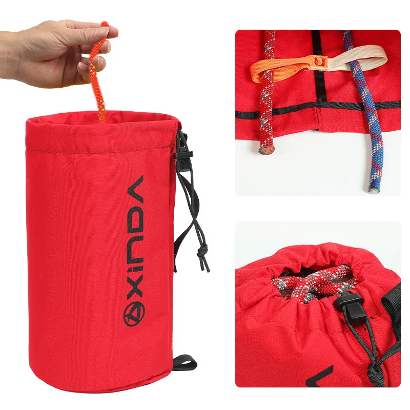 Bolsa de almacenamiento de cuerda para equipo de escalada, impermeable y resistente al desgaste, multifuncional, de alta capacidad, para exteriores, 8l/15l/25l/35l,P627