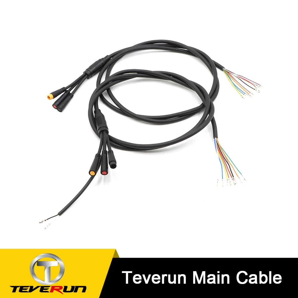 Original Main Cable For Teverun Fighter 11 2023 Version Electric Scooter 3/4 Heads 10 pins Cable Main Wire official Parts