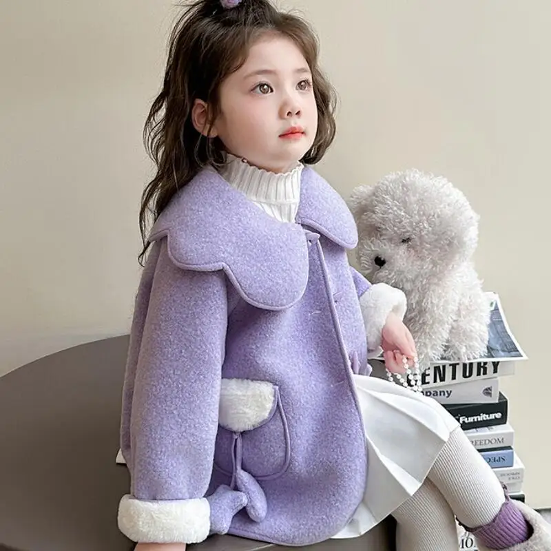 

Пальто Kawaii Anie для девочек, осень-зима 2025, новое модное мультяшное пальто среднего и длинного теплого плотного пальто, милые мягкие удобные топы, подарки