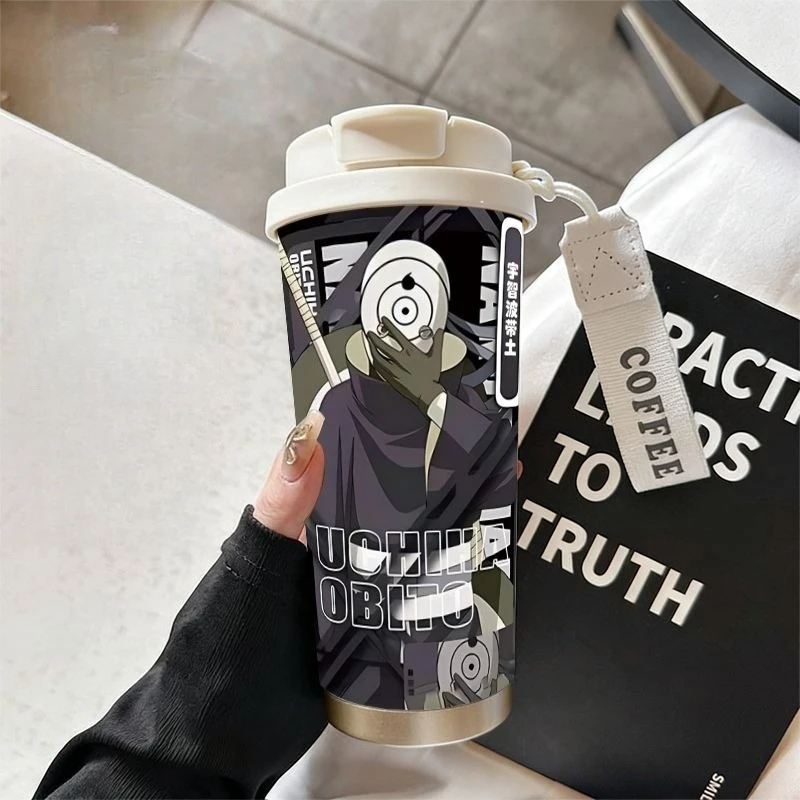 Naruto Wasserbecher, Hatake Kakashi und Uchiha Itachi, Cartoon-Design, kreativ und ansprechend, große Kapazität, tragbarer Kaffee- und Wasserbecher. – Detail 2
