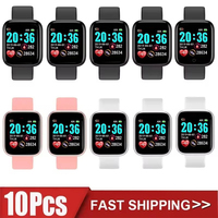 10Pcs Smartwatch Men Women Y68 Smart Watch for Xiaomi Redmi Watch 3 Fitness Tracker Sports Heart Rate Monitor for IOS Android