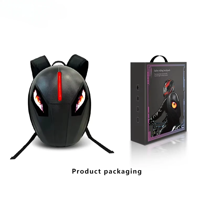 

Мотоциклетный светодиодный рюкзак с программируемым экраном — водонепроницаемая сумка для гонщика с электронным рыцарским дизайном для езды на велосипеде и ночной езды