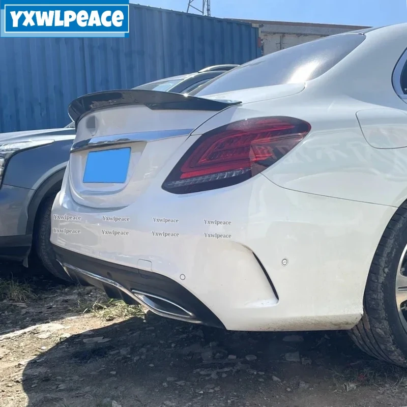 

For Mercedes W205 4Door 2015-2019 Spoiler C180 C200 C250 C300 C350 C400 C450 C220 Carlson Style ABS Rear Trunk Lip Spoiler