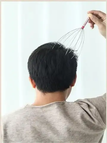 Octopus Head Massager Stainless Steel Engraved Head Relaxer Brain Massage Claw Scalp Scratcher Itch Reliever