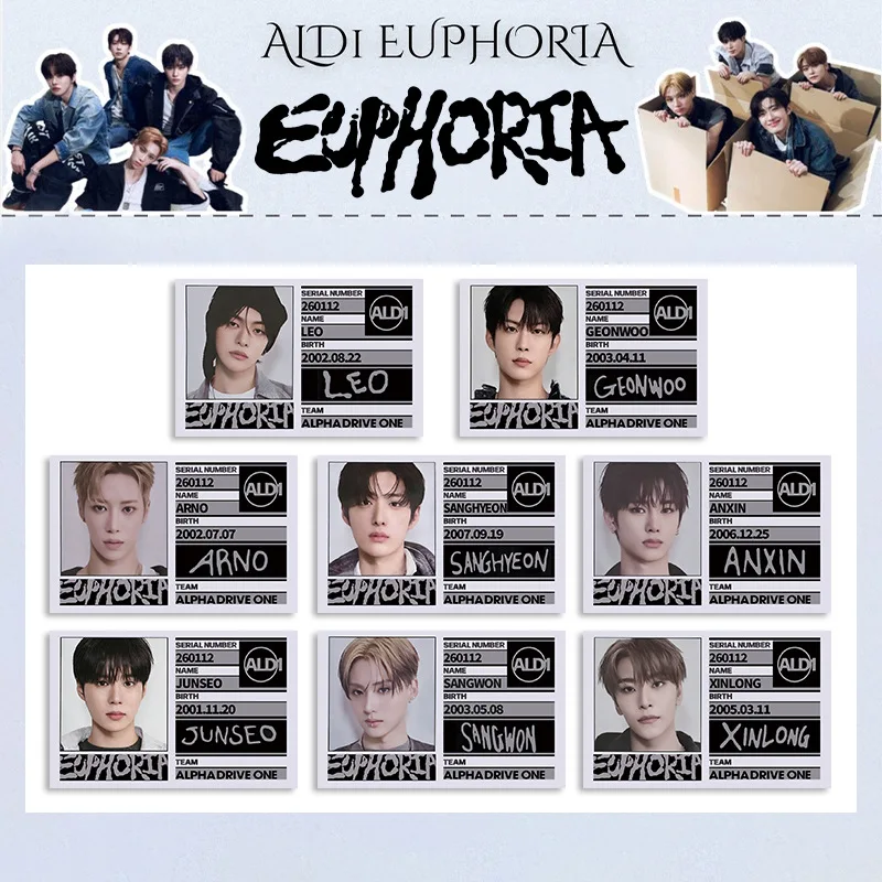 ALD1 1st Album EUPHORIA ID Card Sangwon Anxin Fans Support Gift Xinlong Geonwoo Jiahao Lee Leo Sanghyeon UV Printing Postcards