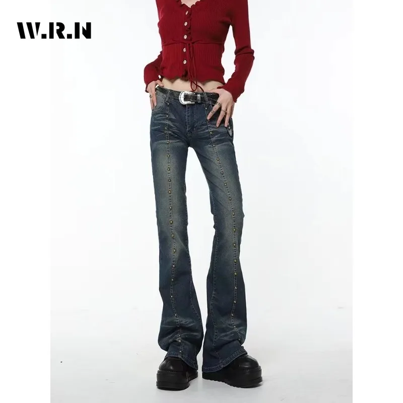 

Vintage Street Skinny Y2K Slim Fit High Waisted Aesthetic Jeans Women's Sheath Pants 2025 Summer Hotsweet Washed Denim Trouser