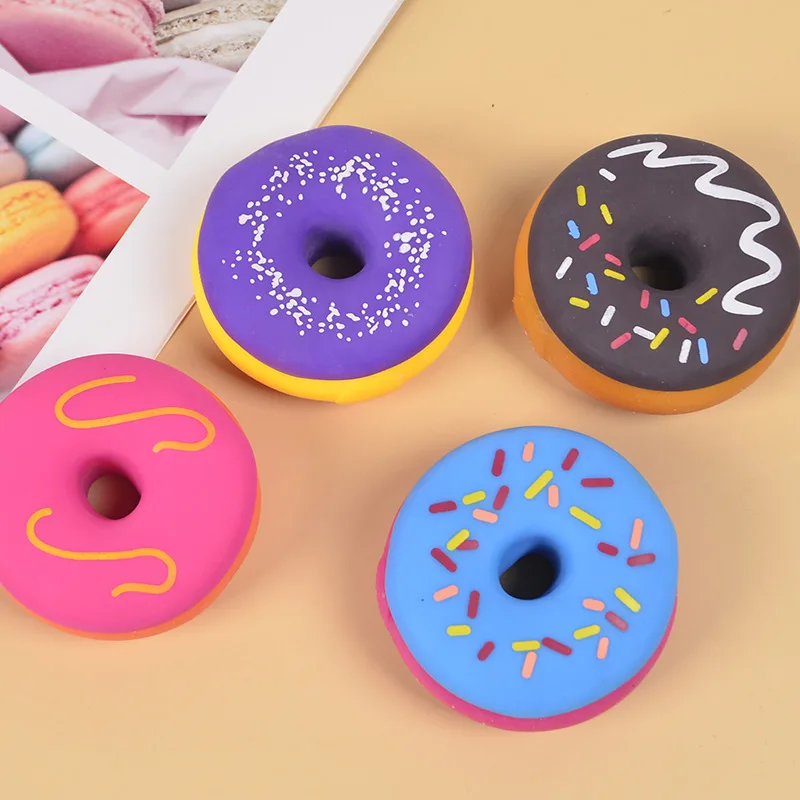 Realistic Donut Slow Rising Soft Squeeze Toy Simulation Food Fidget Toy Stress Relief Decompression Sensory Play Gift for Adults