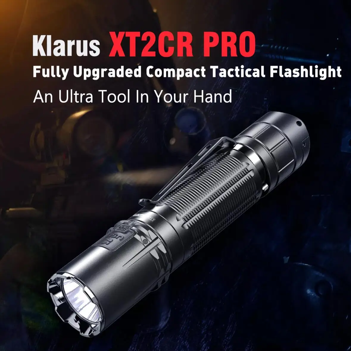 

Светодиодный тактический фонарик Klarus XT2CR PRO, 2100 люмен, USB-C, перезаряжаемый XHP35 HD-светильник, 6 режимов освещения, фонарик с батареей 18650