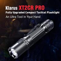 Klarus XT2CR PRO LED Tactical Flashlight 2100Lumens USB-C Rechargeable XHP35 HD light 6 Lighting Modes Torch With 18650 Battery