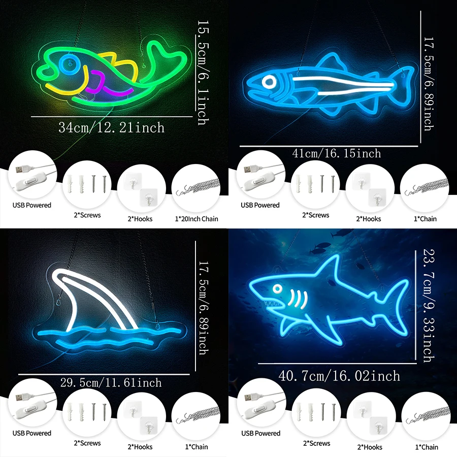 ป้ายไฟนีออนรูปปลาสำหรับตกแต่งผ - Aquarium Fish Restaurant บทวิจารณ์และราคา