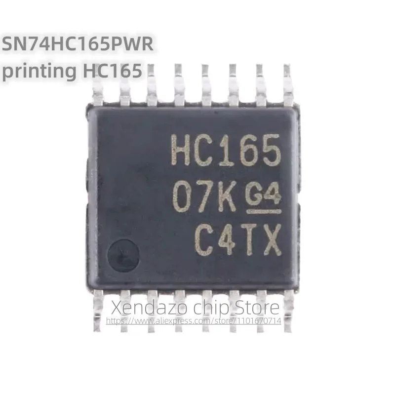 10pcs/lot SN74HC165PWR SN74HC165P SN74HC165  printing HC165 TSSOP-16 package Original genuine 8-bit