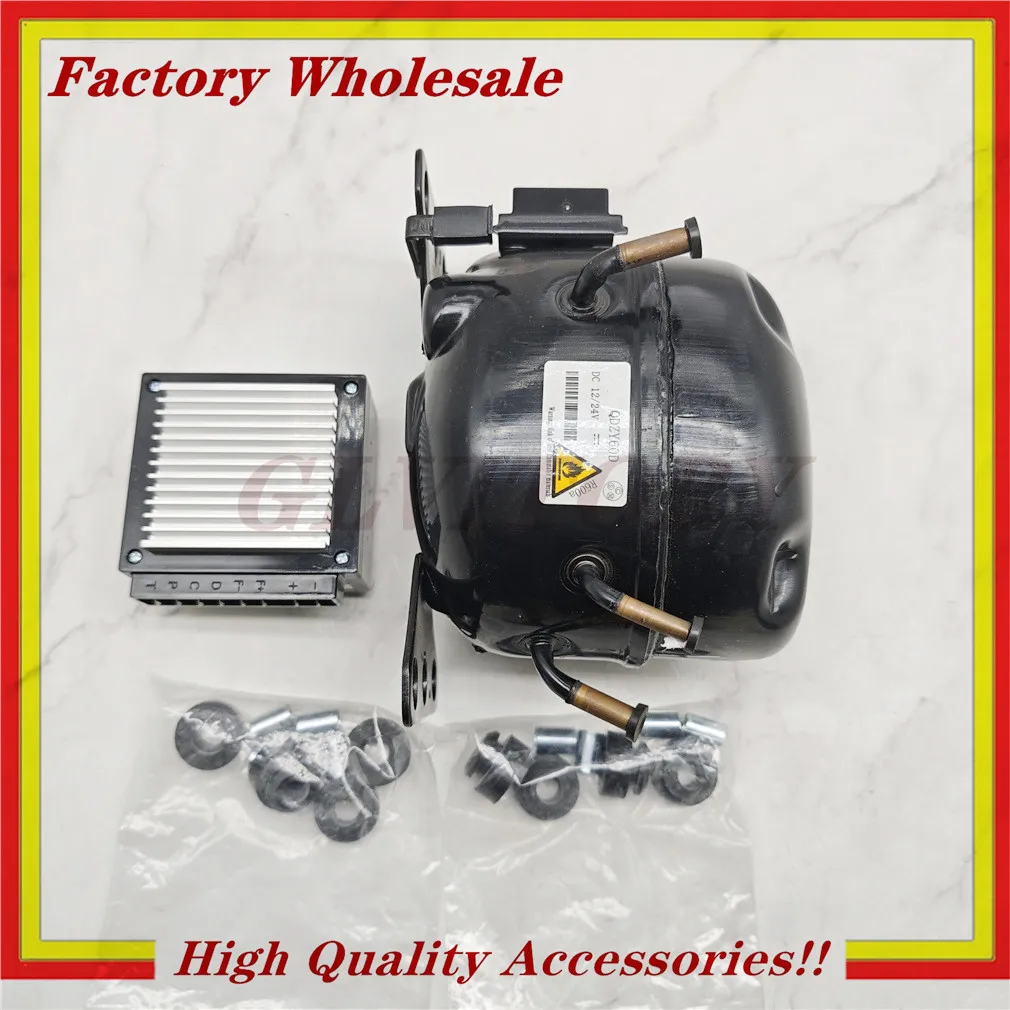 

FOR 12V 24V DC Car Refrigeration Air Compressor Fridge Freezer Marine Solar QDZY60D R600A NEW