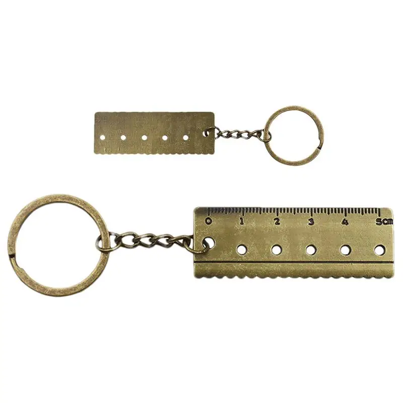 Ruler Keychain Portable Measuring Tools Key Rings 5cm Straight Ruler Keychain Measuring Tools Key Rings for Car Keys Bag