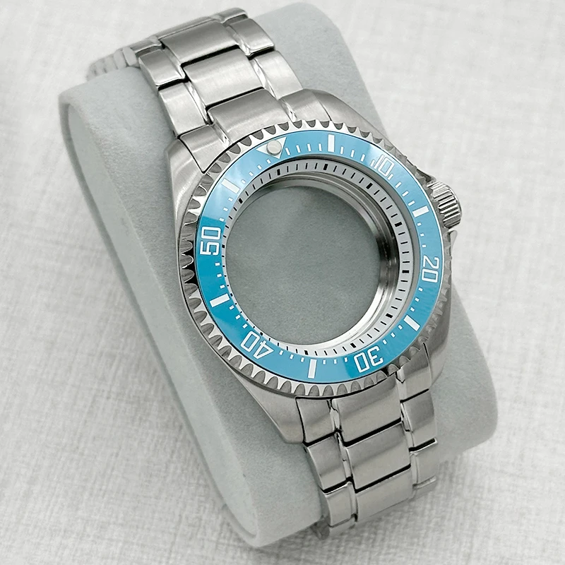 NH35 Case SKX007 Watch Case And Strap Set Domed Sapphire Double-Layer Glass Fit NH35 NH36 4R 7S Movement 42mm Men’s Watch Case